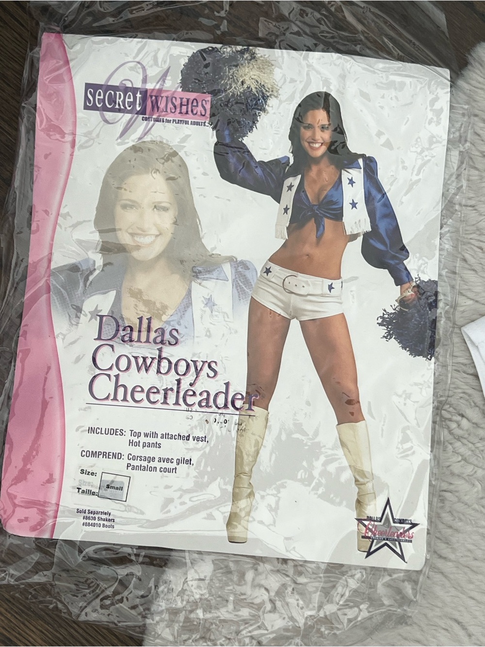 Dallas Cowboys Women’s White Cheerleader Shorts Set - Star Accent, size small - Picture 3 of 5